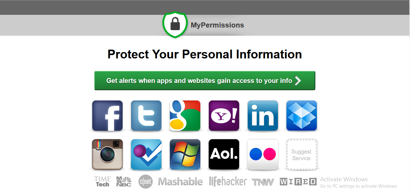 MyPermissions Homepage