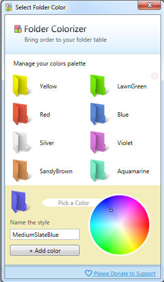 Folder Colorizer: Color options