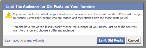 Facebook-Limit old posts