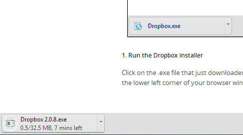 Downloading Dropbox